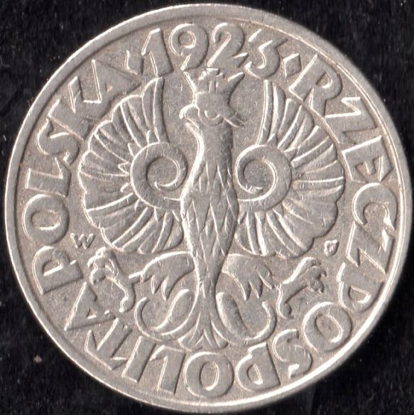 Poland-50-Groszy-Y#-13-1923---Grade