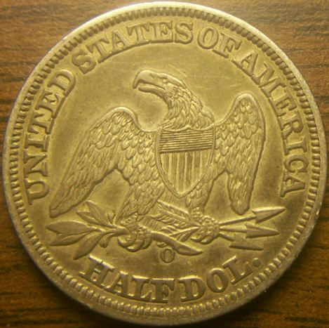 1858-O-Variety-1-Resumed-Seated-Liberty-Half---Grade-Etc.