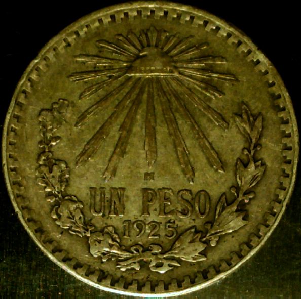 1925m,-Mexico,-Un-1-Peso,-KM-#-455---Grade