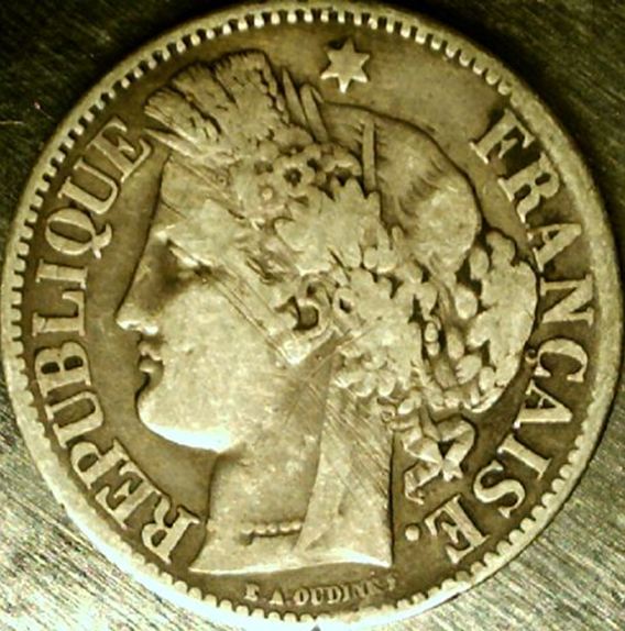 1871k,-France,-2-Francs,-KM#-816.2---Grade-Request