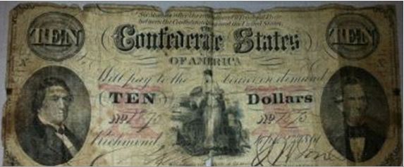 Confed.-Bill-W/-2--Xs-On-The-Reverse---Id,-Grade,-Valuation