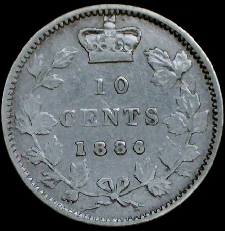 1886-Canada-10-Cents--Grade-Etc.