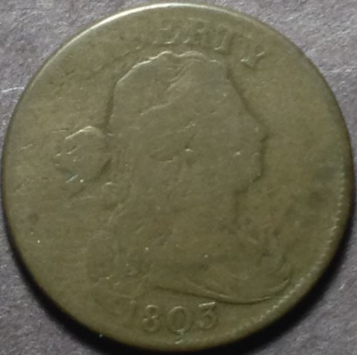 1803-Draped-Bust-Large-Cent,-100/000---Grade/Variety