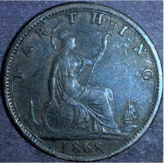 1868-Farthing-Great-Britain---Grade-Needed