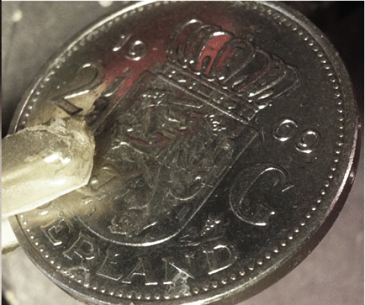 1969-Netherlands-2-1/2-Gulden-Hair-Lock,-Fish-&-Cock-Details