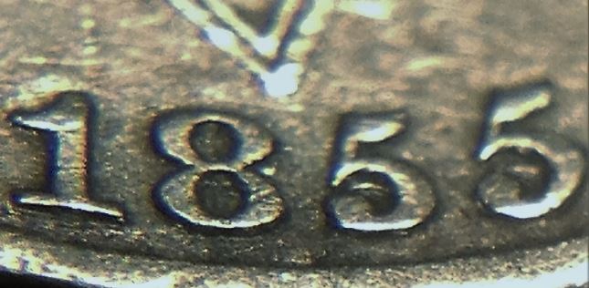 1855-3-Cent-Silver,-Type-2---Clash-'And'-RPD