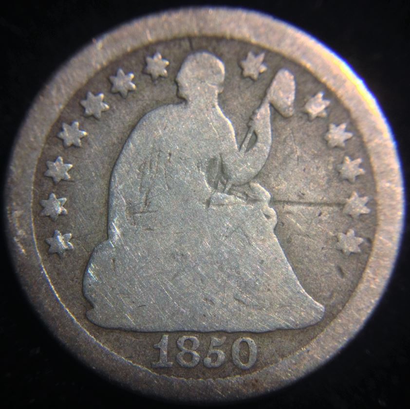 1850-O-Half-Dime-Variety-Ck-For-Micro-O-MM
