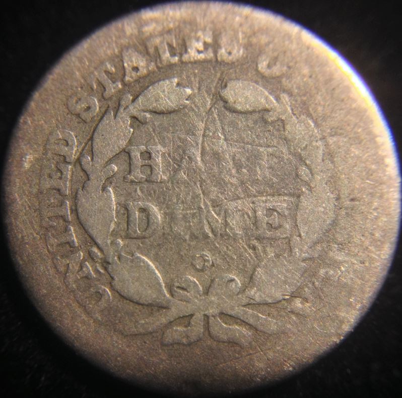 1850-O-Half-Dime-Variety-Ck-For-Micro-O-MM