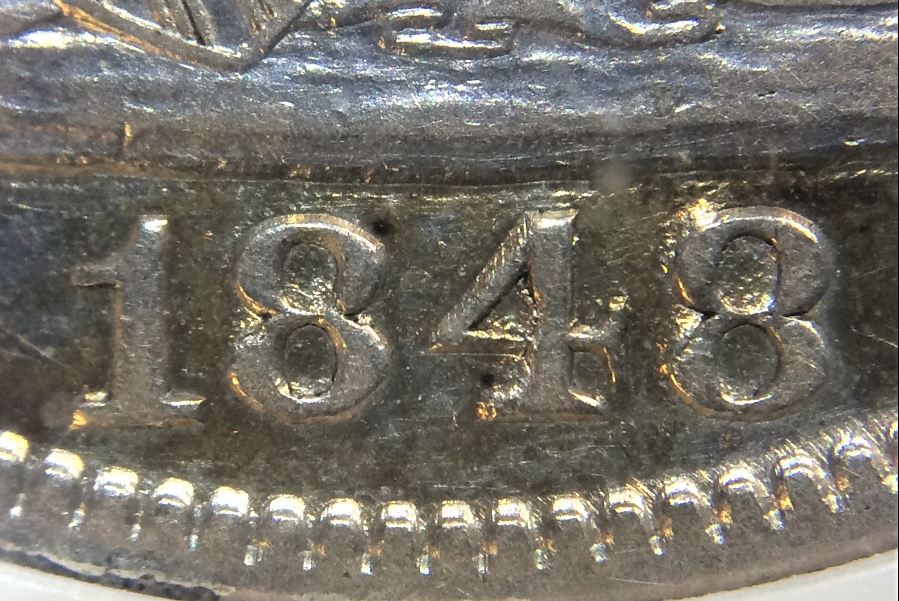 1848-Seated-Liberty-50-Cent-ANACS-EF-45-Possible-RPD