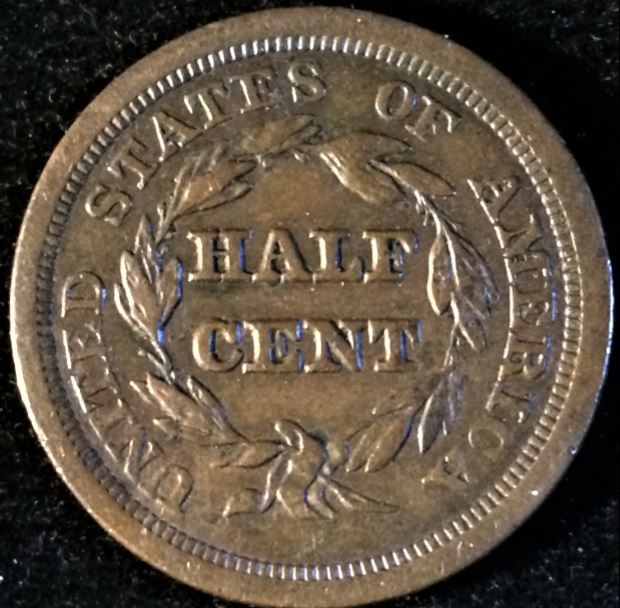1850-Coronet-Head-1/2-Cent---Grade