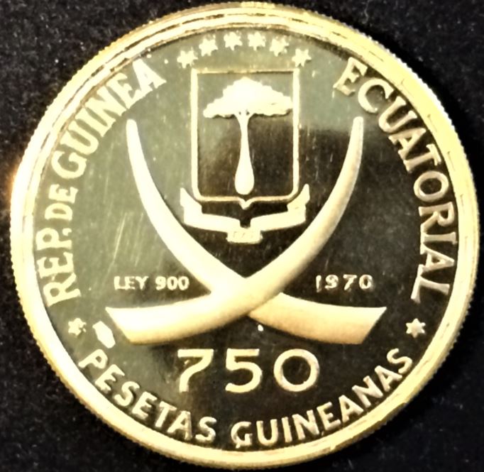 Equatorial-Guinea-1970-Gold-750-Pesetas-Grade-&-Authenticity-Ck