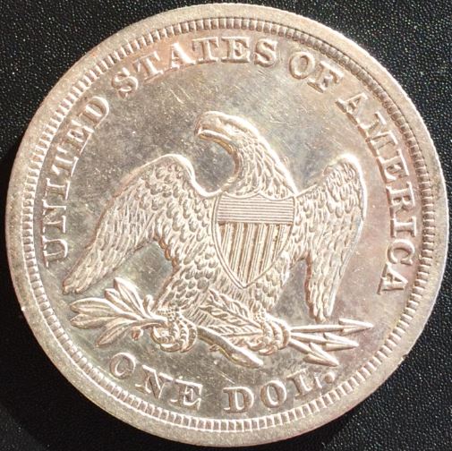 1848-Seated-Liberty-$-1---Grade-&-Fake-Test