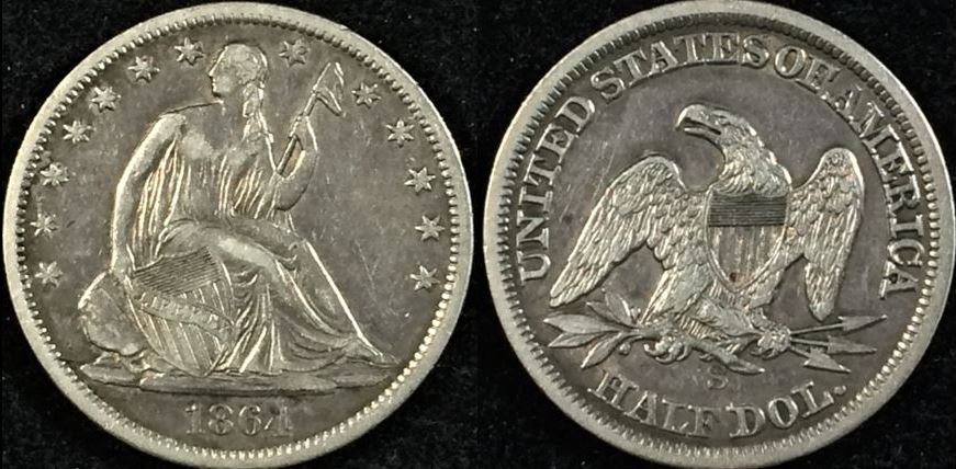 1864-S-Seated-Liberty-Half---Grade