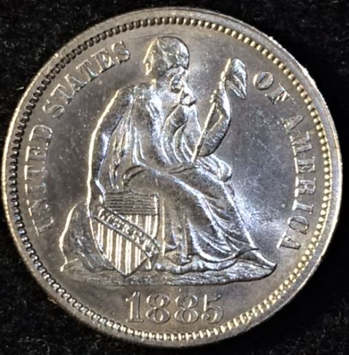 1885-Seated-Liberty-10c-Grade