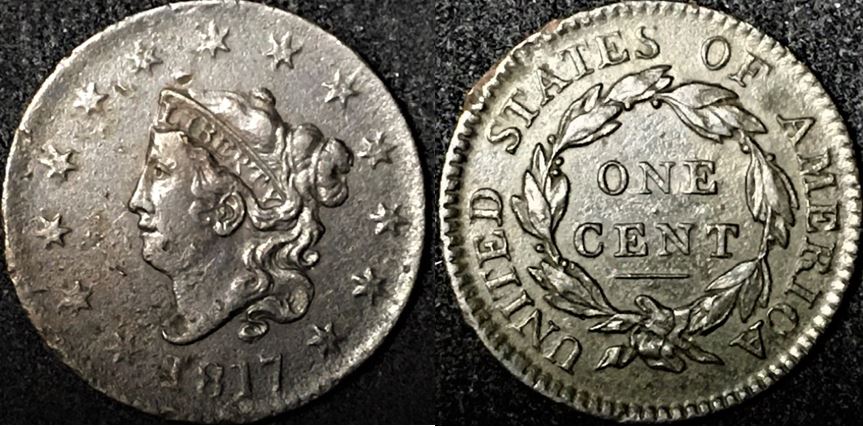 Grade-For-1817-Large-Cent-With-Off-Center-Strike