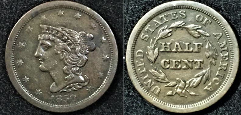 1850-H10c-Coronet-Head-Half-Cent-Grade-Needed