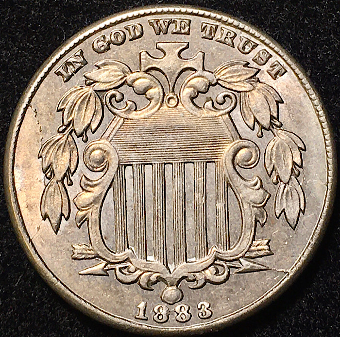 1883-Shield-Nickel---Recut-Motto?-&-3/2.-?
