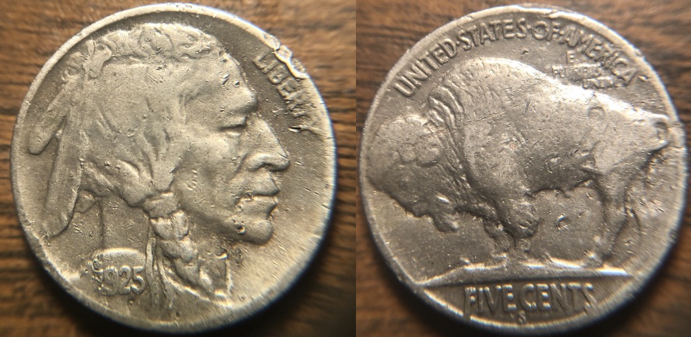 1925-S-Buffalo-5c-S/S---Grade-Needed