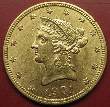 1901-10-Dollar-Eagle-Gold-Piece--Funny-Money?