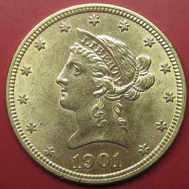 1901-10-Dollar-Eagle-Gold-Piece--Funny-Money?