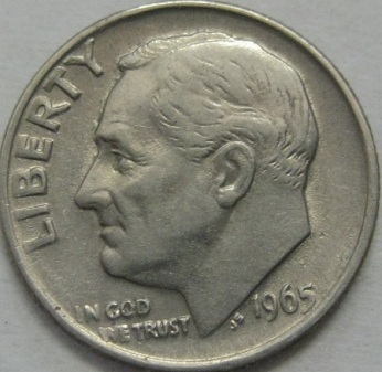1965-Roosevelt-Dime-Mint-Error?--Missing-Most-Of-Reverse