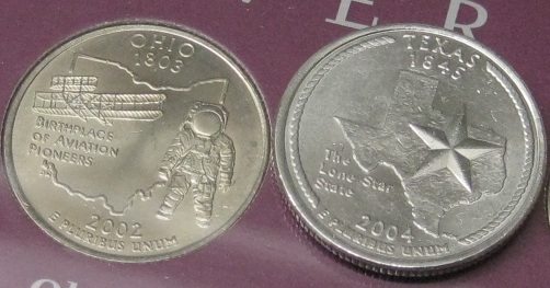 G.w.-State-Quarters-With-Gold-Tone---Not-Plated!