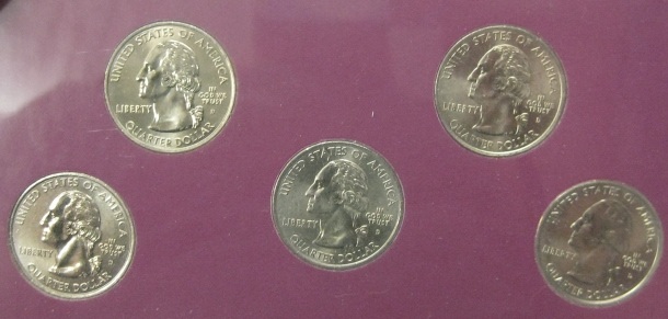 G.w.-State-Quarters-With-Gold-Tone---Not-Plated!