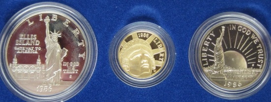 1986-Gold-&-Silver-Liberty-Proof-Set-W/-Oxidation?-What?