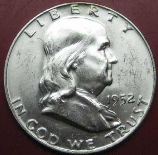 Double-Dated-1952-Franklin-Half-Dollar-Ms+