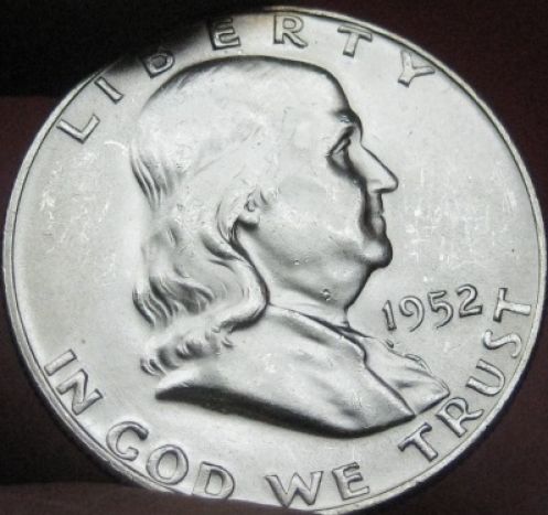 Double-Dated-1952-Franklin-Half-Dollar-Ms+
