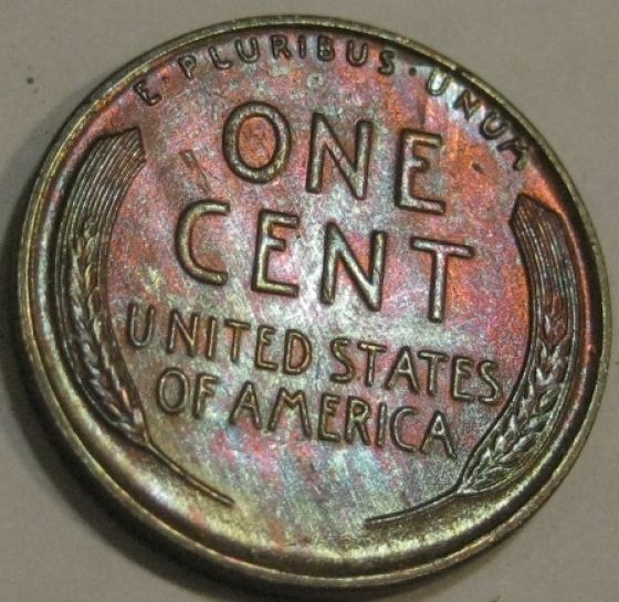 Please-Help-Grade-My-Toned-1942-Lincoln-Penny-Some-Rainbow