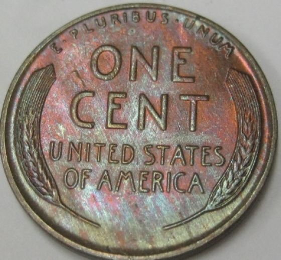 Please-Help-Grade-My-Toned-1942-Lincoln-Penny-Some-Rainbow