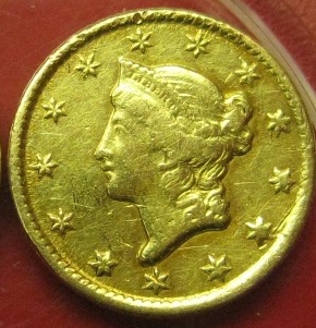 Scarce-1851-C-One-Dollar-Gold-Coin-PMD