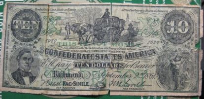 1958-Fells-Coin-Book---Found-Confederate-Note---Sort-Of