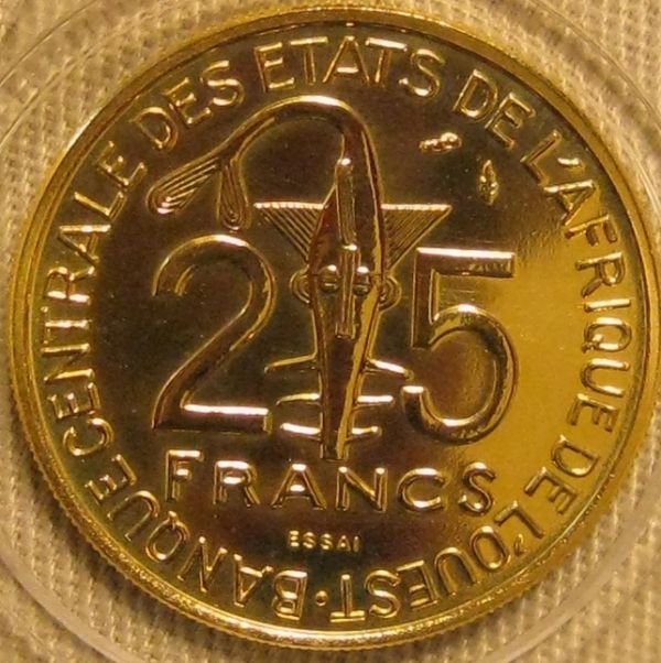 Only-5-Made-1980-West-African-25-Francs-Gold-Coin-FAO-Series