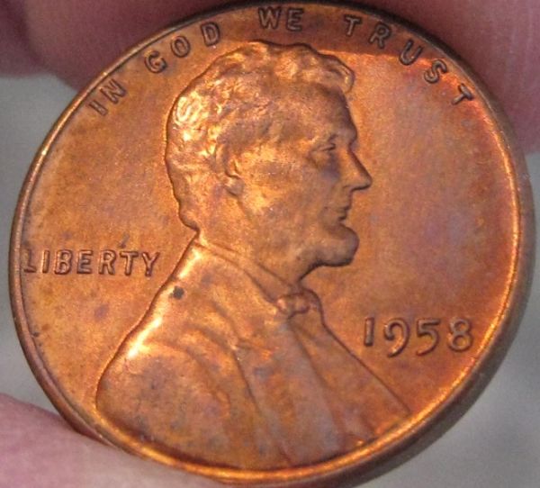 1958-P-Lincoln-Wheat-Cent-Tone-+-Tortoise-Shell-Reverse