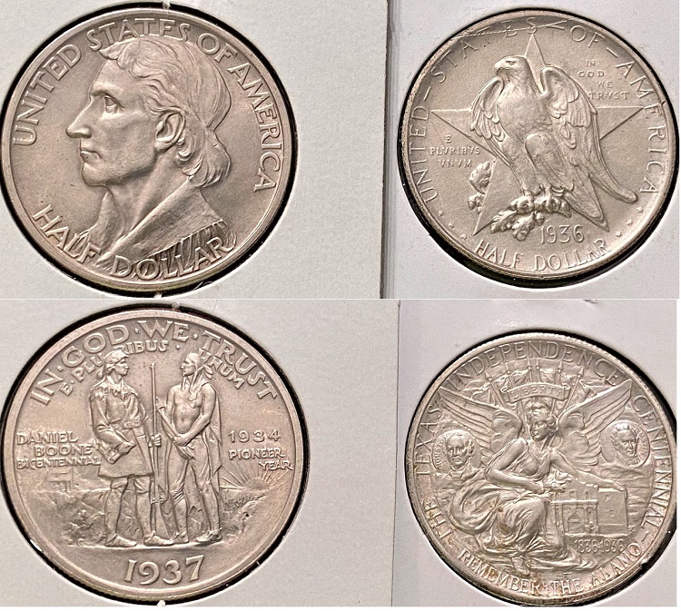 6-Commemorative-Half-Dollars-1926-1935-1937-1936-1925-1926