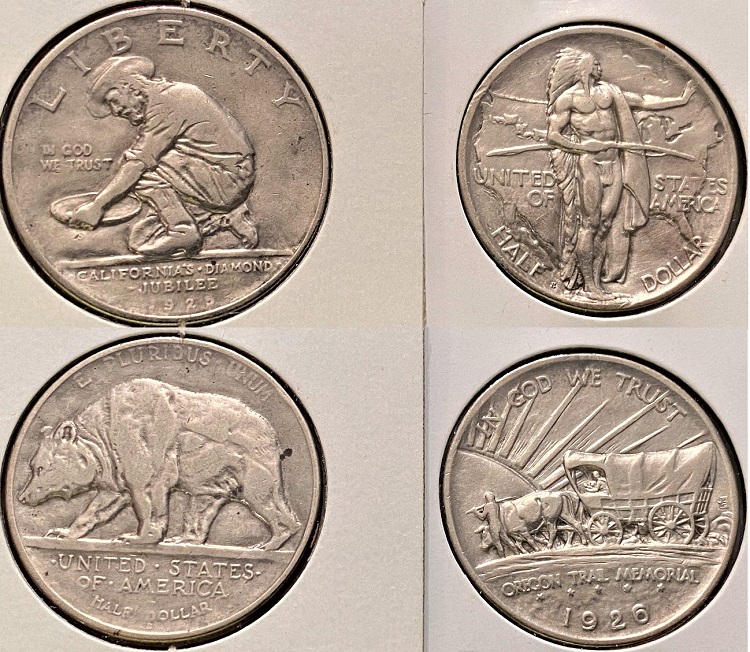 6-Commemorative-Half-Dollars-1926-1935-1937-1936-1925-1926
