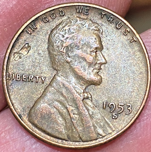 1953-S-Lincoln-Wheatie-Lamination-Or-Strike-Through