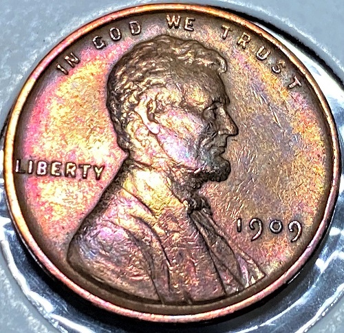 1909-VDB-Lincoln-Penny-With-Toning