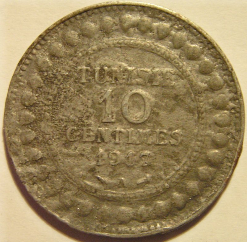 1917-Tunisia-10-Centimes