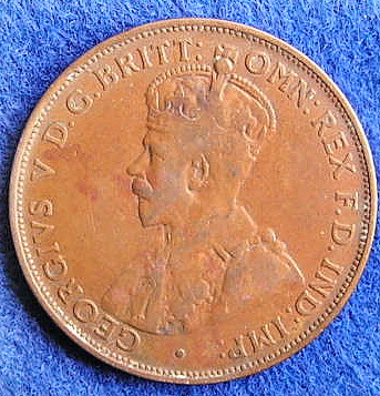 1919-M-Australian-Penny-W/Dot