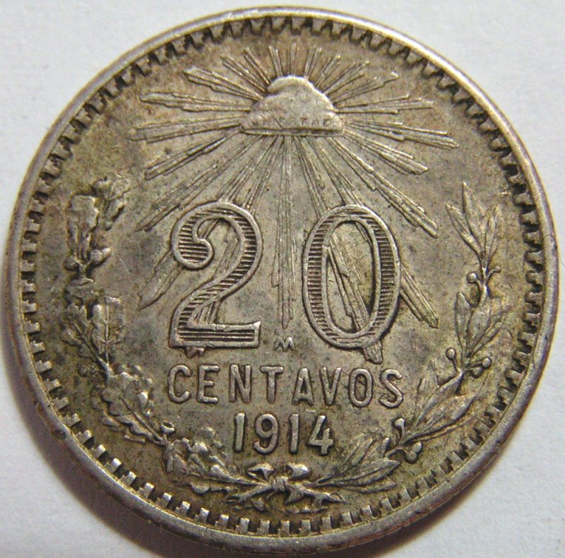 Mexico-1914-M-20-Centavos