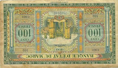 100-Francs-|-Morocco-1943
