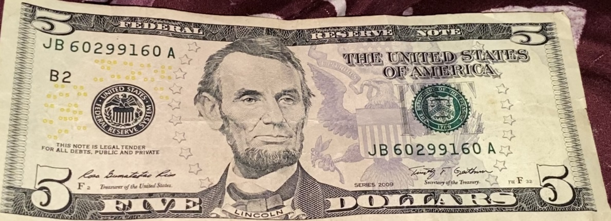 2009-$5-Bill-Serial-Number