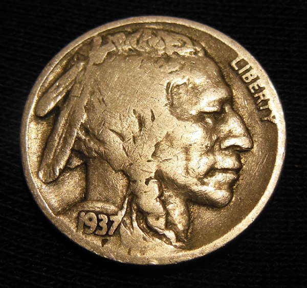 1937-Buffalo-Nickel-Circulated---Please-Help-Grade