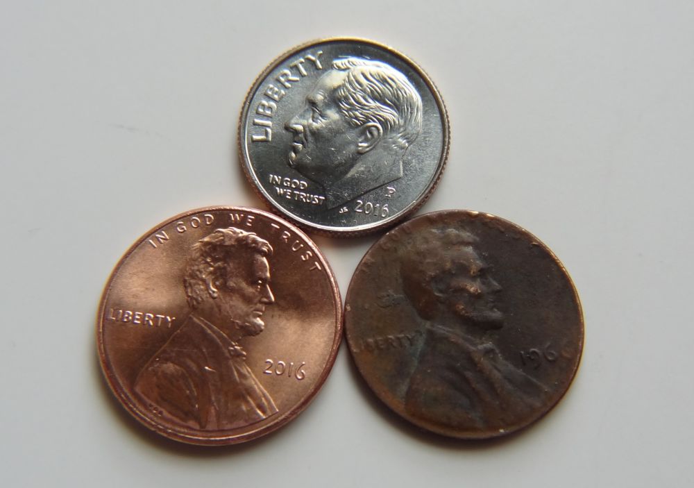 1966-Lincoln-Cent-Smaller-And-Thinner-Than-A-Normal-Lincoln-Cent.
