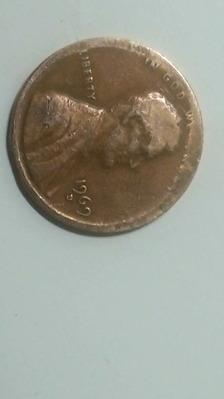 1969-D-Lincoln-Cent,-Possibly-Struck-Through-Grease.