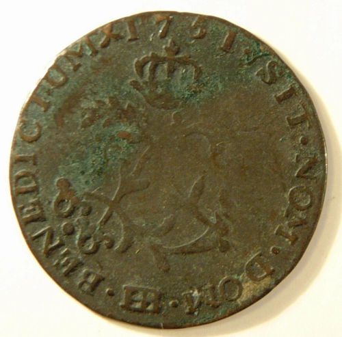 1751.-Lud-Rex-Xv-French-Jeton?-|-France-2-Sols-Coin-1751
