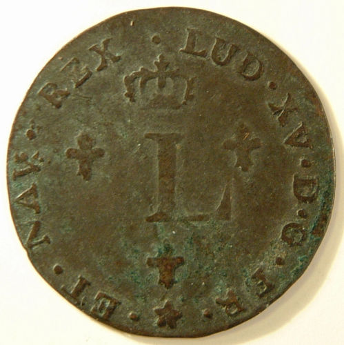 1751.-Lud-Rex-Xv-French-Jeton?-|-France-2-Sols-Coin-1751